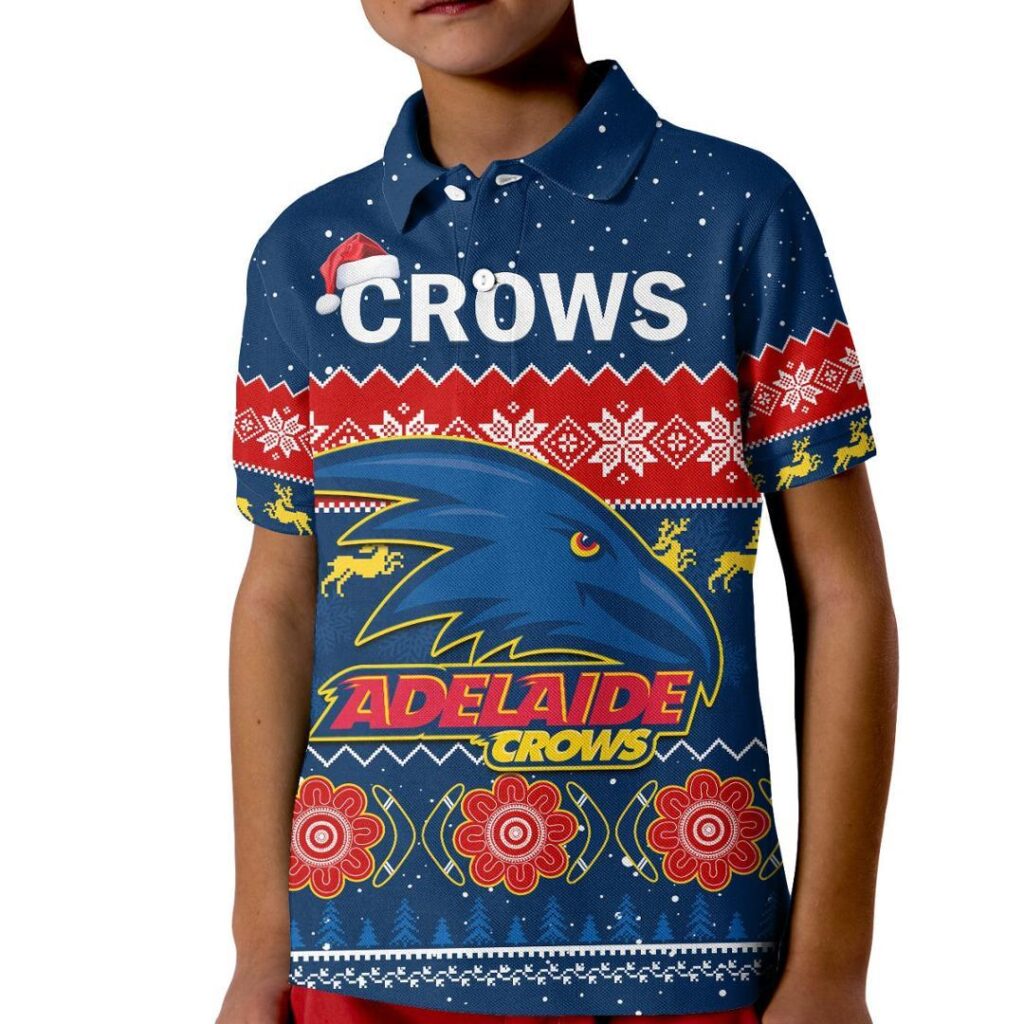 Australian Football League store - Loyal fans of Adelaide Crows's Kid Polo Shirt:vintage Australian Football League suit,uniform,apparel,shirts,merch,hoodie,jackets,shorts,sweatshirt,outfits,clothes