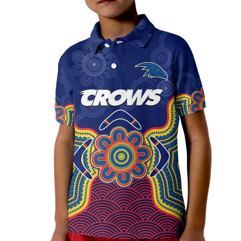 Australian Football League store - Loyal fans of Adelaide Crows's Kid Polo Shirt:vintage Australian Football League suit,uniform,apparel,shirts,merch,hoodie,jackets,shorts,sweatshirt,outfits,clothes