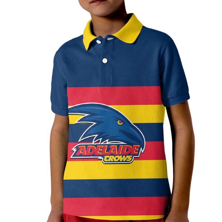 Australian Football League store - Loyal fans of Adelaide Crows's Kid Polo Shirt:vintage Australian Football League suit,uniform,apparel,shirts,merch,hoodie,jackets,shorts,sweatshirt,outfits,clothes