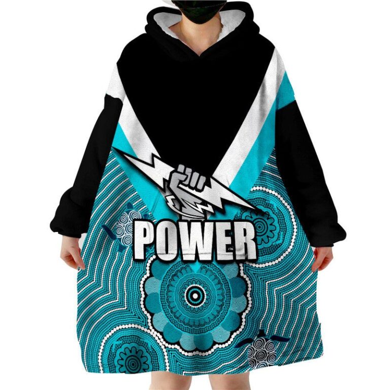 Australian Football League store - Loyal fans of Port Adelaide Football Club's Unisex Oodie,Kid Oodie:vintage Australian Football League suit,uniform,apparel,shirts,merch,hoodie,jackets,shorts,sweatshirt,outfits,clothes