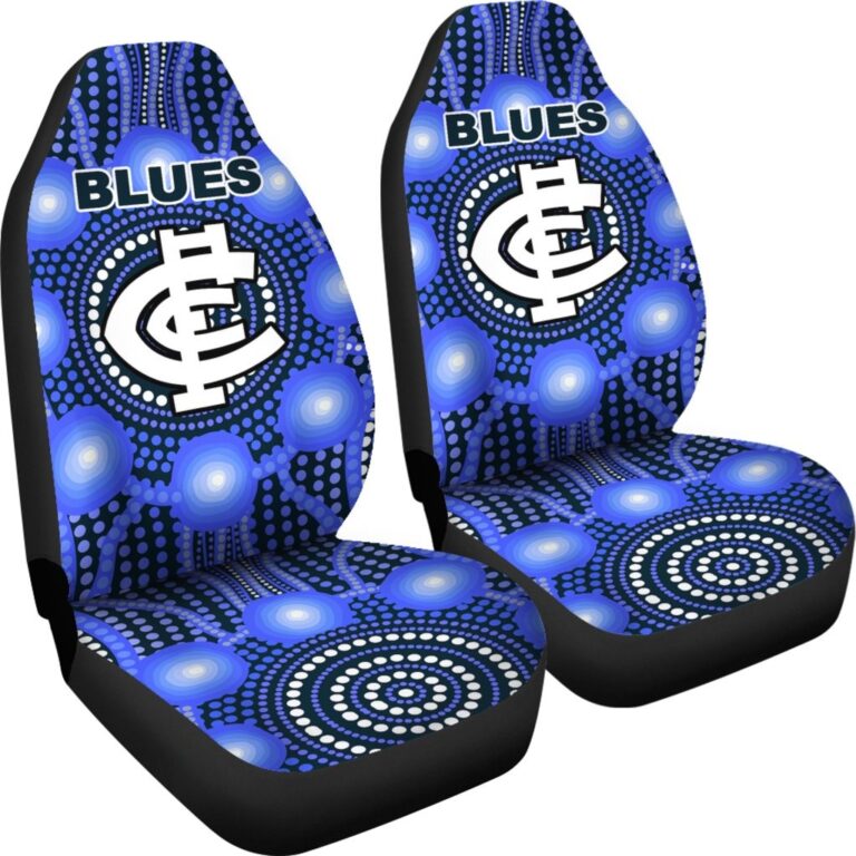 Australian Football League store - Loyal fans of Carlton Football Club's Set 2 Car Seat Cover:vintage Australian Football League suit,uniform,apparel,shirts,merch,hoodie,jackets,shorts,sweatshirt,outfits,clothes