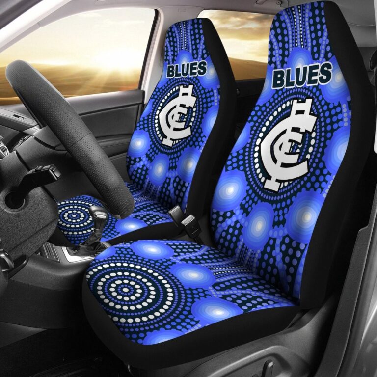 Australian Football League store - Loyal fans of Carlton Football Club's Set 2 Car Seat Cover:vintage Australian Football League suit,uniform,apparel,shirts,merch,hoodie,jackets,shorts,sweatshirt,outfits,clothes