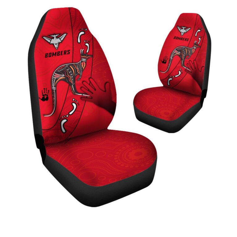 Australian Football League store - Loyal fans of Essendon Football Club's Set 2 Car Seat Cover:vintage Australian Football League suit,uniform,apparel,shirts,merch,hoodie,jackets,shorts,sweatshirt,outfits,clothes