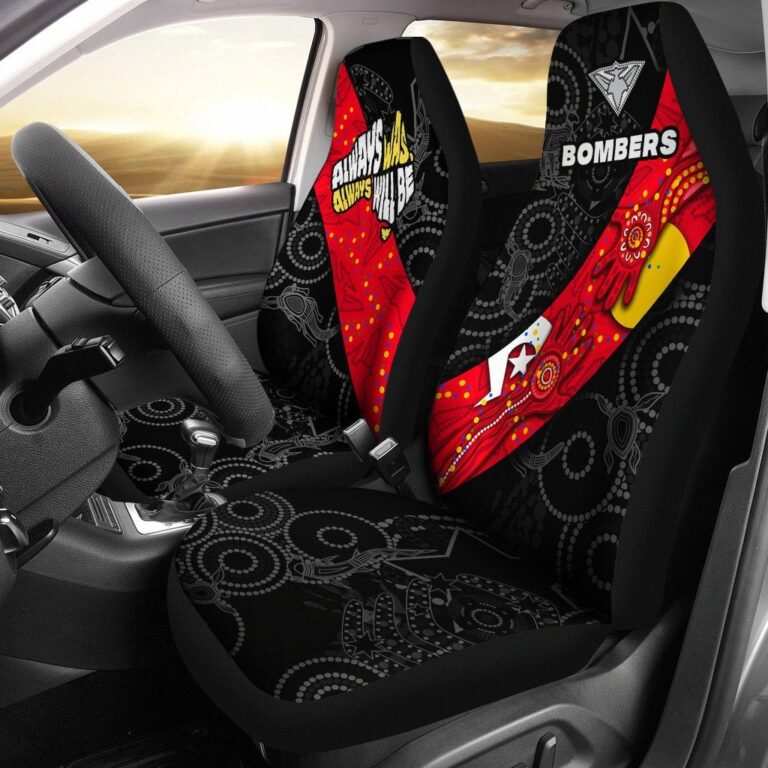 Australian Football League store - Loyal fans of Essendon Football Club's Set 2 Car Seat Cover:vintage Australian Football League suit,uniform,apparel,shirts,merch,hoodie,jackets,shorts,sweatshirt,outfits,clothes