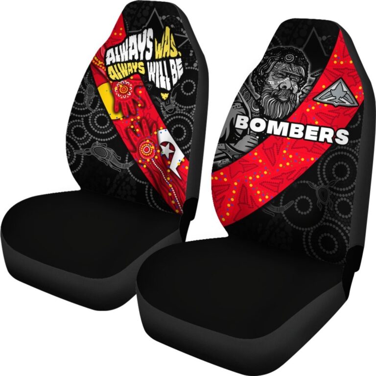 Australian Football League store - Loyal fans of Essendon Football Club's Set 2 Car Seat Cover:vintage Australian Football League suit,uniform,apparel,shirts,merch,hoodie,jackets,shorts,sweatshirt,outfits,clothes