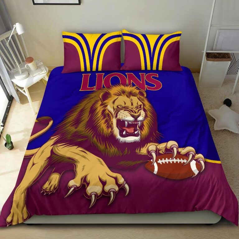 Australian Football League store - Loyal fans of Brisbane Lions's Bedding Duvet Cover + 1/2 Pillow Cases:vintage Australian Football League suit,uniform,apparel,shirts,merch,hoodie,jackets,shorts,sweatshirt,outfits,clothes
