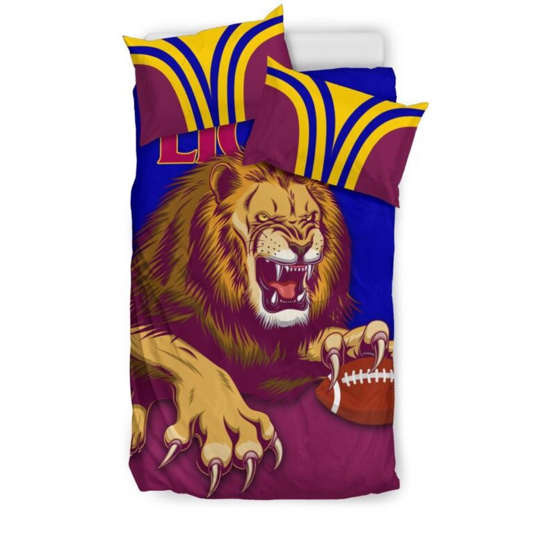 Australian Football League store - Loyal fans of Brisbane Lions's Bedding Duvet Cover + 1/2 Pillow Cases:vintage Australian Football League suit,uniform,apparel,shirts,merch,hoodie,jackets,shorts,sweatshirt,outfits,clothes