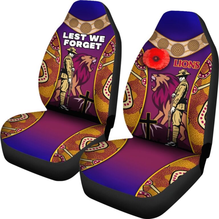 Australian Football League store - Loyal fans of Brisbane Lions's Set 2 Car Seat Cover:vintage Australian Football League suit,uniform,apparel,shirts,merch,hoodie,jackets,shorts,sweatshirt,outfits,clothes