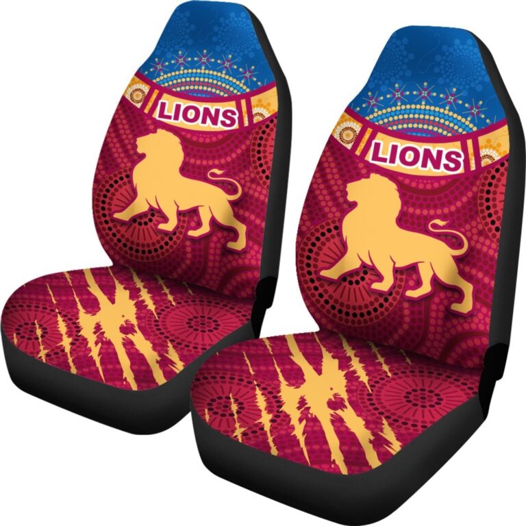 Australian Football League store - Loyal fans of Brisbane Lions's Set 2 Car Seat Cover:vintage Australian Football League suit,uniform,apparel,shirts,merch,hoodie,jackets,shorts,sweatshirt,outfits,clothes