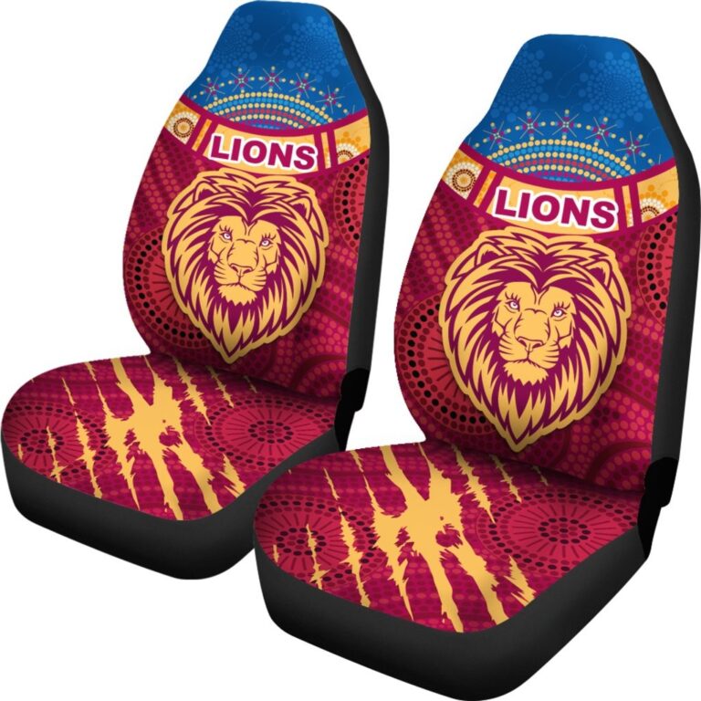 Australian Football League store - Loyal fans of Brisbane Lions's Set 2 Car Seat Cover:vintage Australian Football League suit,uniform,apparel,shirts,merch,hoodie,jackets,shorts,sweatshirt,outfits,clothes