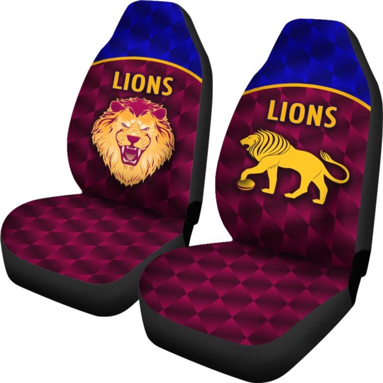 Australian Football League store - Loyal fans of Brisbane Lions's Set 2 Car Seat Cover:vintage Australian Football League suit,uniform,apparel,shirts,merch,hoodie,jackets,shorts,sweatshirt,outfits,clothes