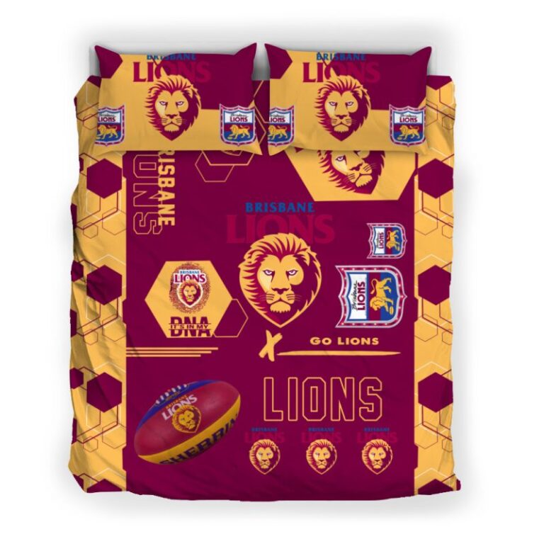 Australian Football League store - Loyal fans of Brisbane Lions's Bedding Duvet Cover + 1/2 Pillow Cases:vintage Australian Football League suit,uniform,apparel,shirts,merch,hoodie,jackets,shorts,sweatshirt,outfits,clothes
