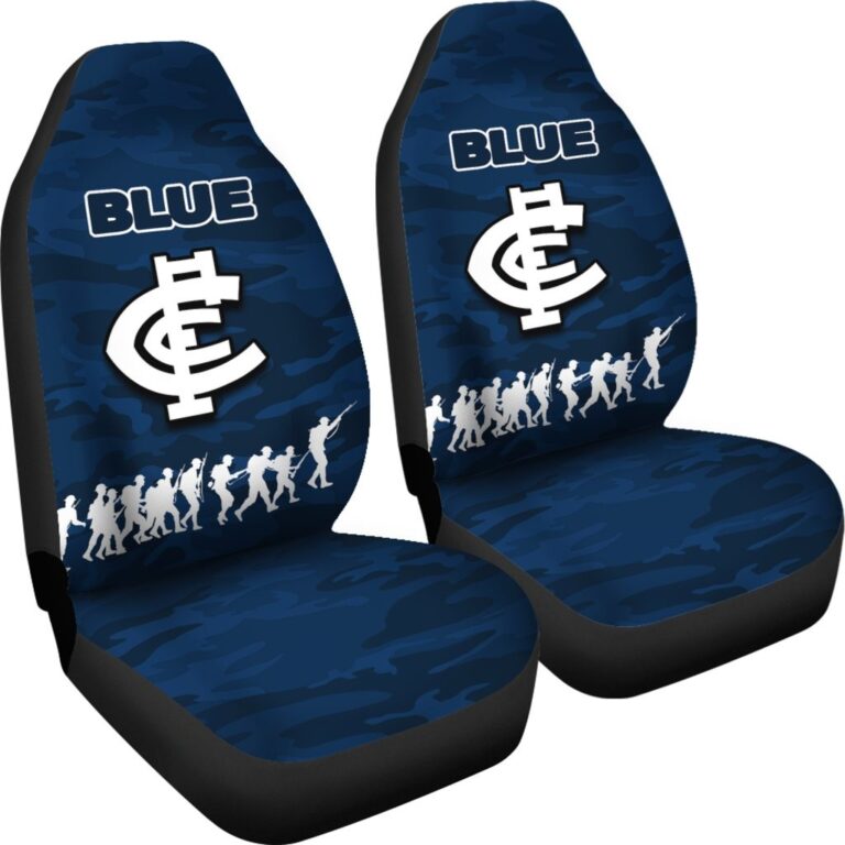 Australian Football League store - Loyal fans of Carlton Football Club's Set 2 Car Seat Cover:vintage Australian Football League suit,uniform,apparel,shirts,merch,hoodie,jackets,shorts,sweatshirt,outfits,clothes