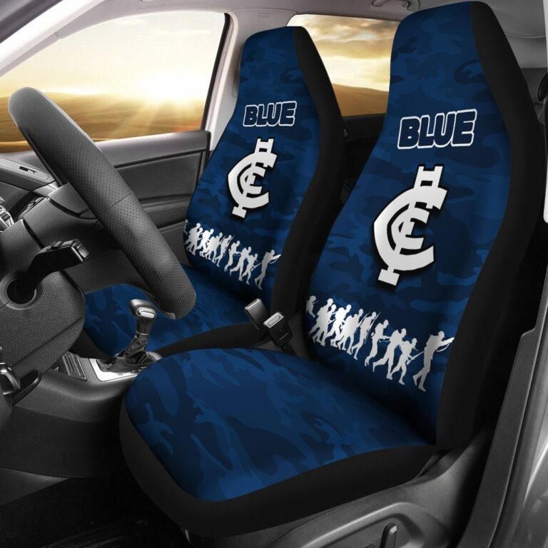Australian Football League store - Loyal fans of Carlton Football Club's Set 2 Car Seat Cover:vintage Australian Football League suit,uniform,apparel,shirts,merch,hoodie,jackets,shorts,sweatshirt,outfits,clothes