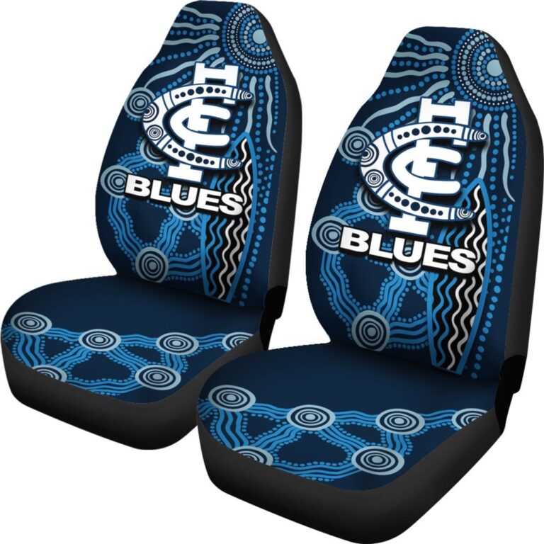 Australian Football League store - Loyal fans of Carlton Football Club's Set 2 Car Seat Cover:vintage Australian Football League suit,uniform,apparel,shirts,merch,hoodie,jackets,shorts,sweatshirt,outfits,clothes