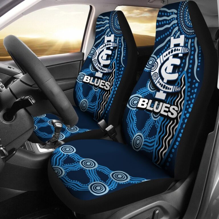 Australian Football League store - Loyal fans of Carlton Football Club's Set 2 Car Seat Cover:vintage Australian Football League suit,uniform,apparel,shirts,merch,hoodie,jackets,shorts,sweatshirt,outfits,clothes