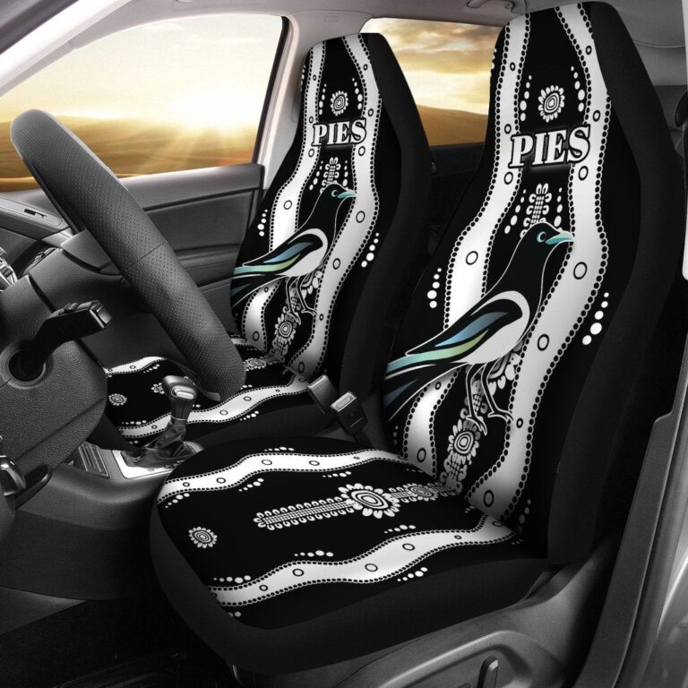 Australian Football League store - Loyal fans of Collingwood Football Club's Set 2 Car Seat Cover:vintage Australian Football League suit,uniform,apparel,shirts,merch,hoodie,jackets,shorts,sweatshirt,outfits,clothes