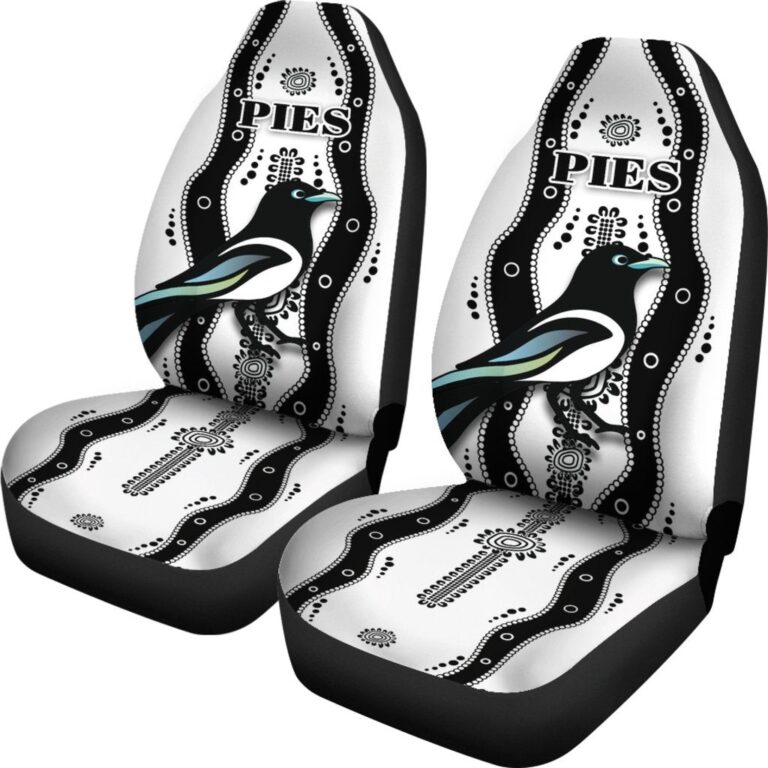 Australian Football League store - Loyal fans of Collingwood Football Club's Set 2 Car Seat Cover:vintage Australian Football League suit,uniform,apparel,shirts,merch,hoodie,jackets,shorts,sweatshirt,outfits,clothes