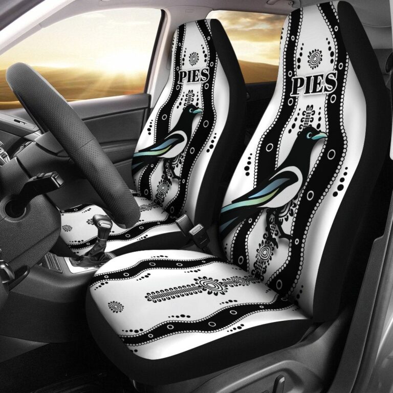 Australian Football League store - Loyal fans of Collingwood Football Club's Set 2 Car Seat Cover:vintage Australian Football League suit,uniform,apparel,shirts,merch,hoodie,jackets,shorts,sweatshirt,outfits,clothes