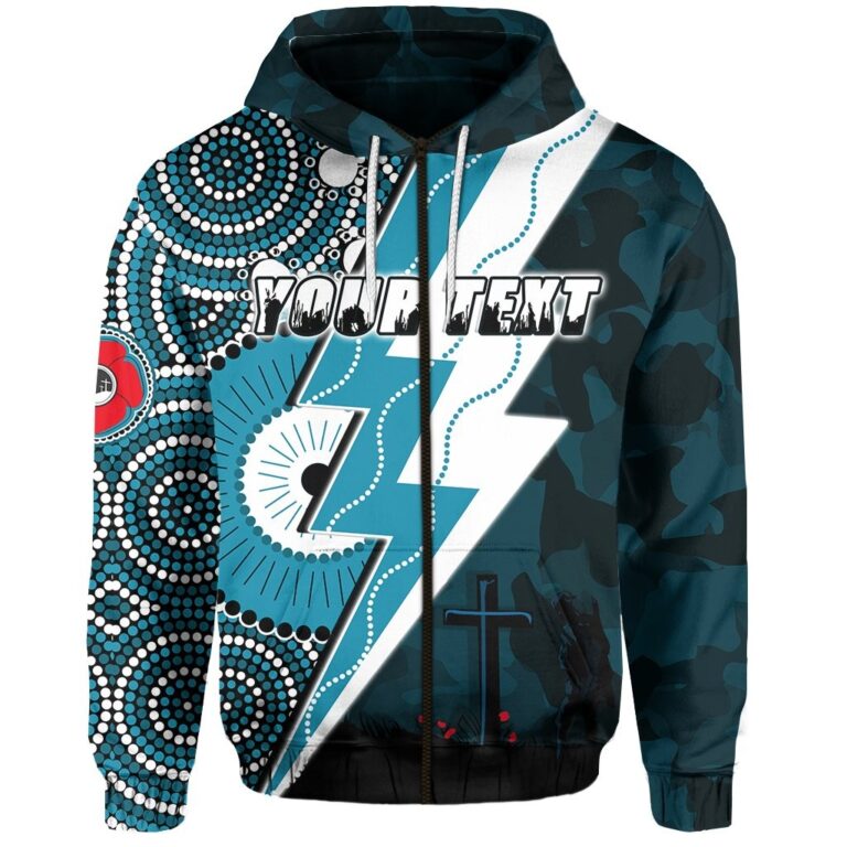 Australian Football League store - Loyal fans of Port Adelaide Football Club's Unisex Zip Hoodie:vintage Australian Football League suit,uniform,apparel,shirts,merch,hoodie,jackets,shorts,sweatshirt,outfits,clothes