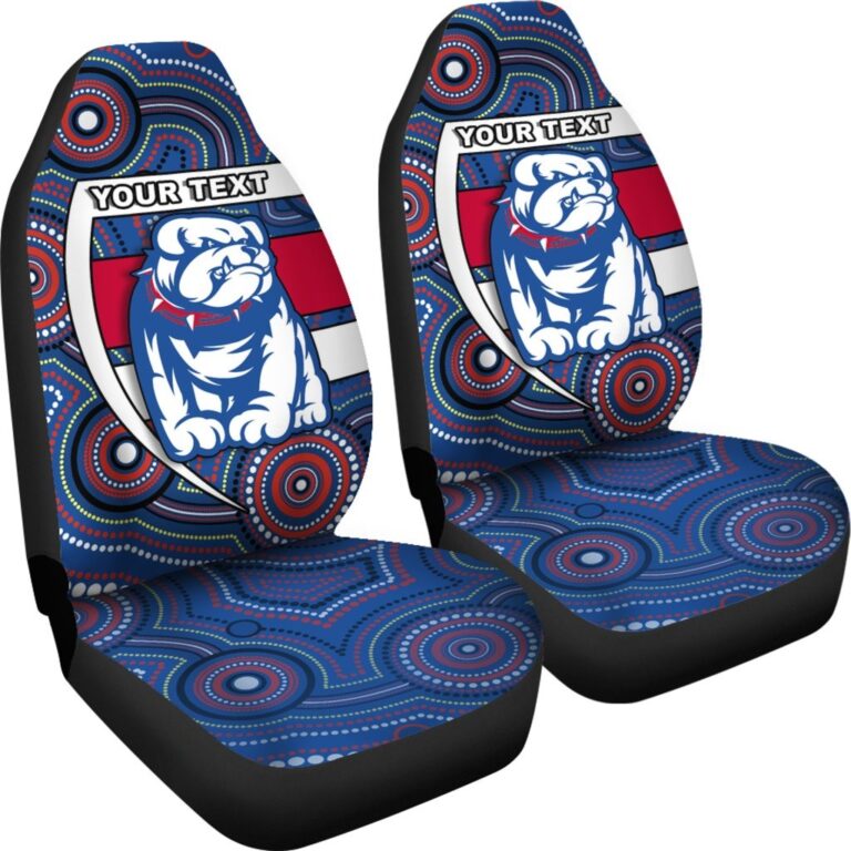 Australian Football League store - Loyal fans of Western Bulldogs's Set 2 Car Seat Cover:vintage Australian Football League suit,uniform,apparel,shirts,merch,hoodie,jackets,shorts,sweatshirt,outfits,clothes