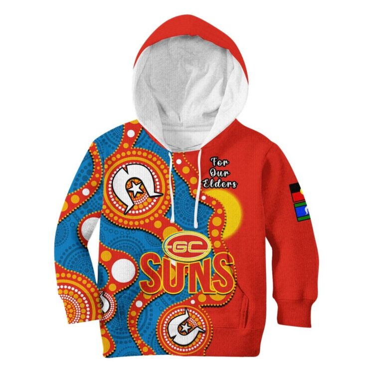 Australian Football League store - Loyal fans of Gold Coast Suns's Kid Hoodie,Kid Zip Hoodie:vintage Australian Football League suit,uniform,apparel,shirts,merch,hoodie,jackets,shorts,sweatshirt,outfits,clothes