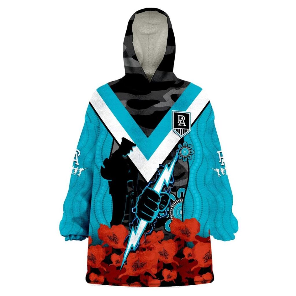 Australian Football League store - Loyal fans of Port Adelaide Football Club's Unisex Oodie,Kid Oodie:vintage Australian Football League suit,uniform,apparel,shirts,merch,hoodie,jackets,shorts,sweatshirt,outfits,clothes