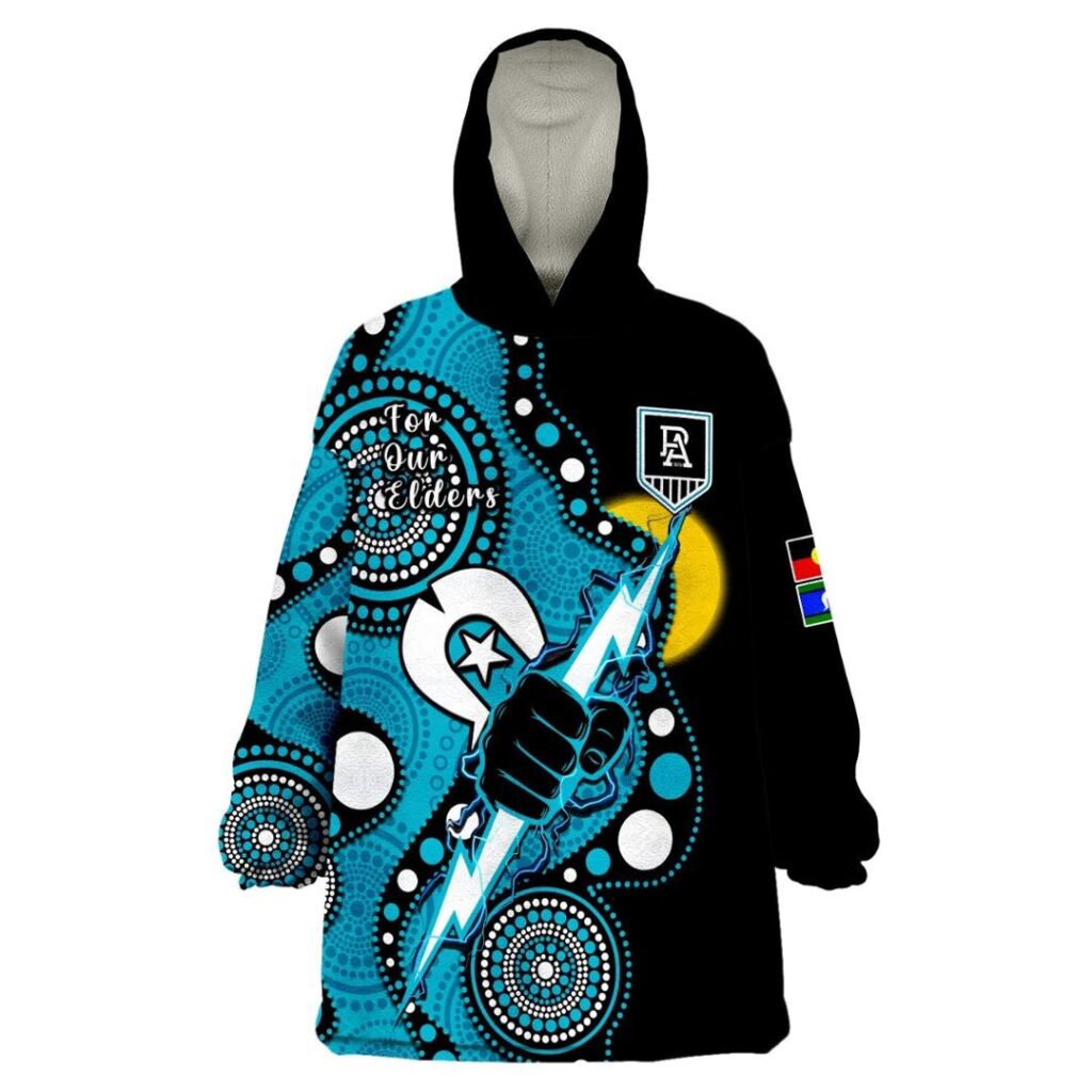 Australian Football League store - Loyal fans of Port Adelaide Football Club's Unisex Oodie,Kid Oodie:vintage Australian Football League suit,uniform,apparel,shirts,merch,hoodie,jackets,shorts,sweatshirt,outfits,clothes