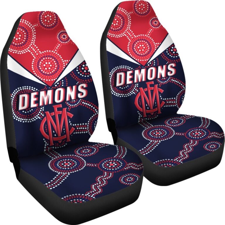 Australian Football League store - Loyal fans of Melbourne Football Club's Set 2 Car Seat Cover:vintage Australian Football League suit,uniform,apparel,shirts,merch,hoodie,jackets,shorts,sweatshirt,outfits,clothes