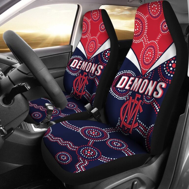 Australian Football League store - Loyal fans of Melbourne Football Club's Set 2 Car Seat Cover:vintage Australian Football League suit,uniform,apparel,shirts,merch,hoodie,jackets,shorts,sweatshirt,outfits,clothes