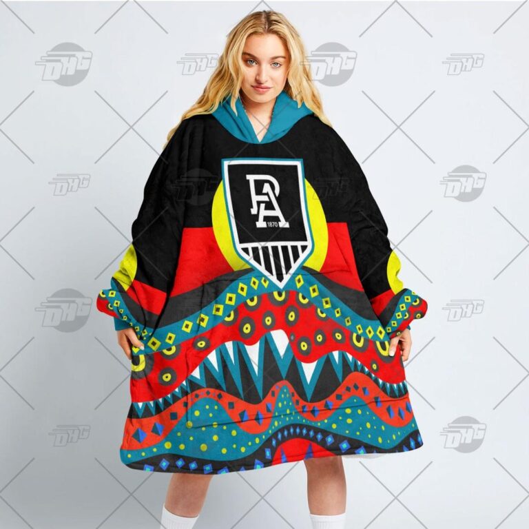 Australian Football League store - Loyal fans of Port Adelaide Football Club's Unisex Oodie,Kid Oodie:vintage Australian Football League suit,uniform,apparel,shirts,merch,hoodie,jackets,shorts,sweatshirt,outfits,clothes