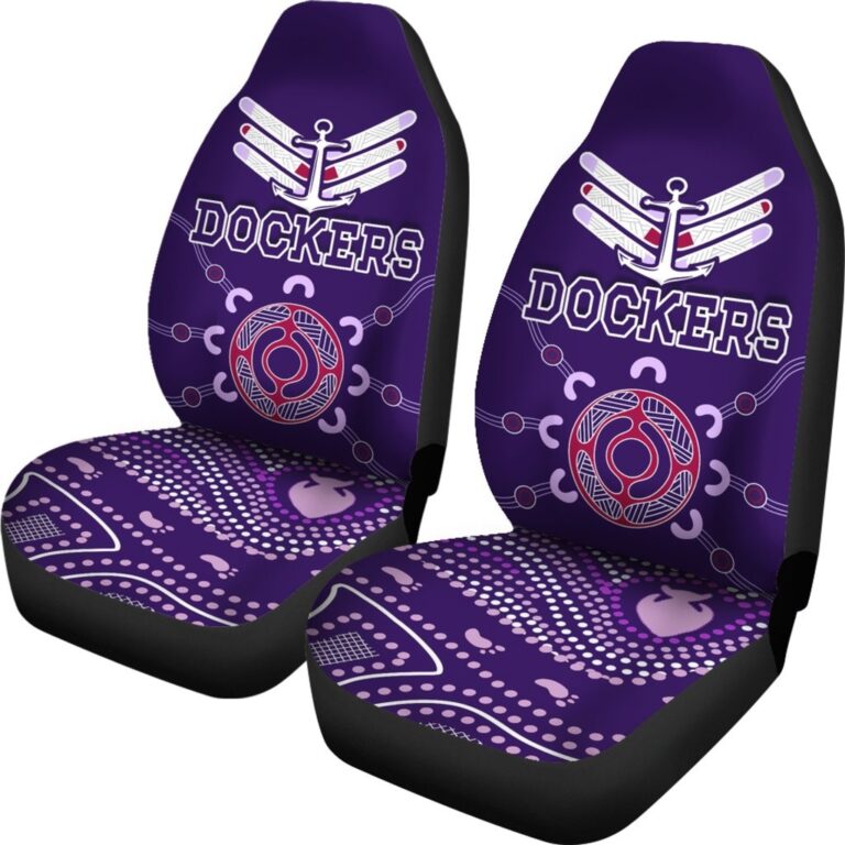 Australian Football League store - Loyal fans of Fremantle Football Club's Set 2 Car Seat Cover:vintage Australian Football League suit,uniform,apparel,shirts,merch,hoodie,jackets,shorts,sweatshirt,outfits,clothes