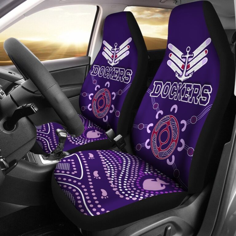 Australian Football League store - Loyal fans of Fremantle Football Club's Set 2 Car Seat Cover:vintage Australian Football League suit,uniform,apparel,shirts,merch,hoodie,jackets,shorts,sweatshirt,outfits,clothes