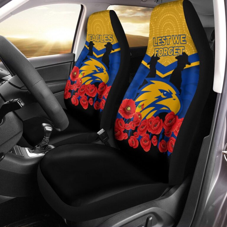 Australian Football League store - Loyal fans of West Coast Eagles's Set 2 Car Seat Cover:vintage Australian Football League suit,uniform,apparel,shirts,merch,hoodie,jackets,shorts,sweatshirt,outfits,clothes