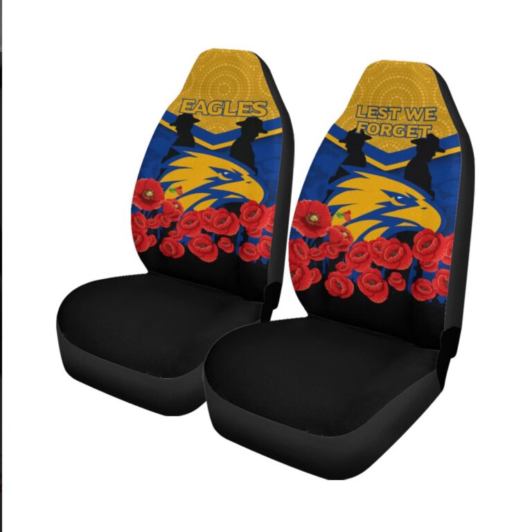 Australian Football League store - Loyal fans of West Coast Eagles's Set 2 Car Seat Cover:vintage Australian Football League suit,uniform,apparel,shirts,merch,hoodie,jackets,shorts,sweatshirt,outfits,clothes