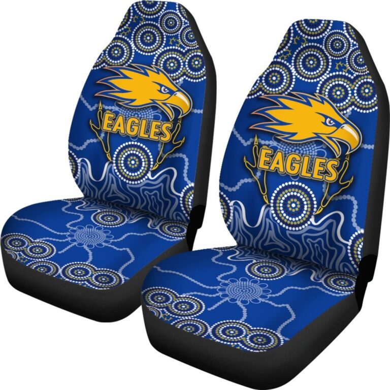 Australian Football League store - Loyal fans of West Coast Eagles's Set 2 Car Seat Cover:vintage Australian Football League suit,uniform,apparel,shirts,merch,hoodie,jackets,shorts,sweatshirt,outfits,clothes