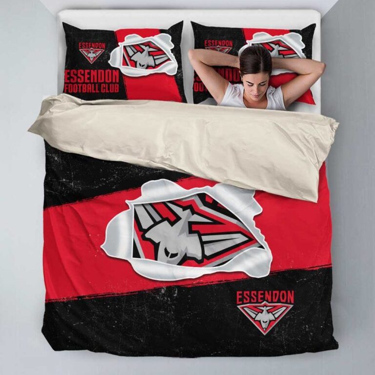 Australian Football League store - Loyal fans of Essendon Football Club's Bedding Duvet Cover + 1/2 Pillow Cases:vintage Australian Football League suit,uniform,apparel,shirts,merch,hoodie,jackets,shorts,sweatshirt,outfits,clothes