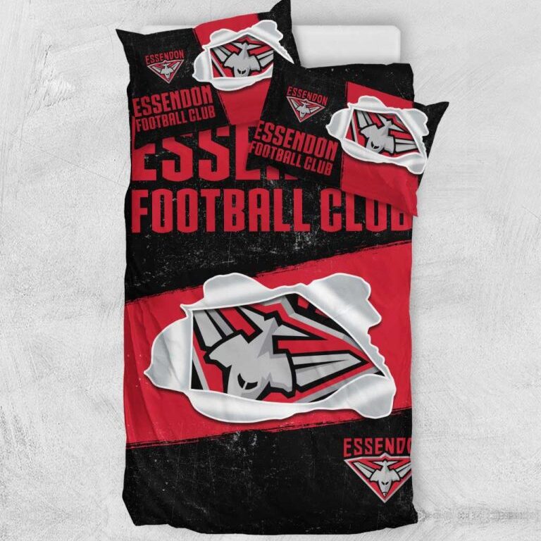 Australian Football League store - Loyal fans of Essendon Football Club's Bedding Duvet Cover + 1/2 Pillow Cases:vintage Australian Football League suit,uniform,apparel,shirts,merch,hoodie,jackets,shorts,sweatshirt,outfits,clothes