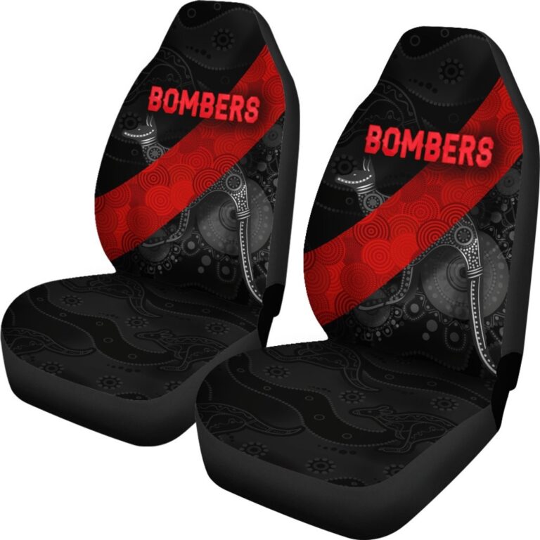 Australian Football League store - Loyal fans of Essendon Football Club's Set 2 Car Seat Cover:vintage Australian Football League suit,uniform,apparel,shirts,merch,hoodie,jackets,shorts,sweatshirt,outfits,clothes