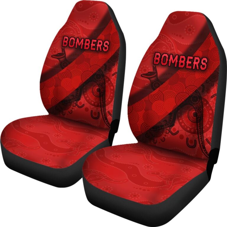 Australian Football League store - Loyal fans of Essendon Football Club's Set 2 Car Seat Cover:vintage Australian Football League suit,uniform,apparel,shirts,merch,hoodie,jackets,shorts,sweatshirt,outfits,clothes