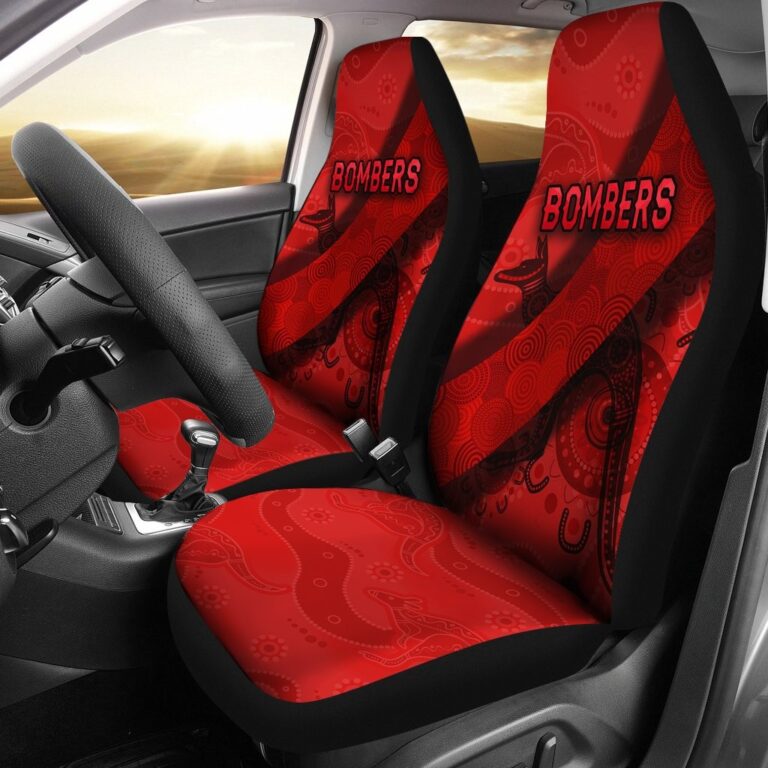 Australian Football League store - Loyal fans of Essendon Football Club's Set 2 Car Seat Cover:vintage Australian Football League suit,uniform,apparel,shirts,merch,hoodie,jackets,shorts,sweatshirt,outfits,clothes