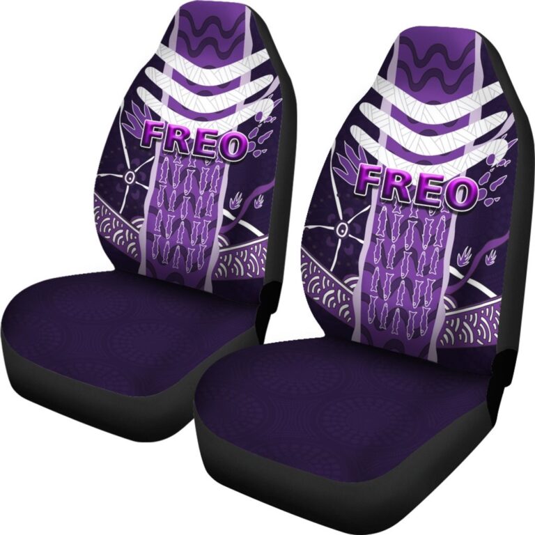 Australian Football League store - Loyal fans of Fremantle Football Club's Set 2 Car Seat Cover:vintage Australian Football League suit,uniform,apparel,shirts,merch,hoodie,jackets,shorts,sweatshirt,outfits,clothes