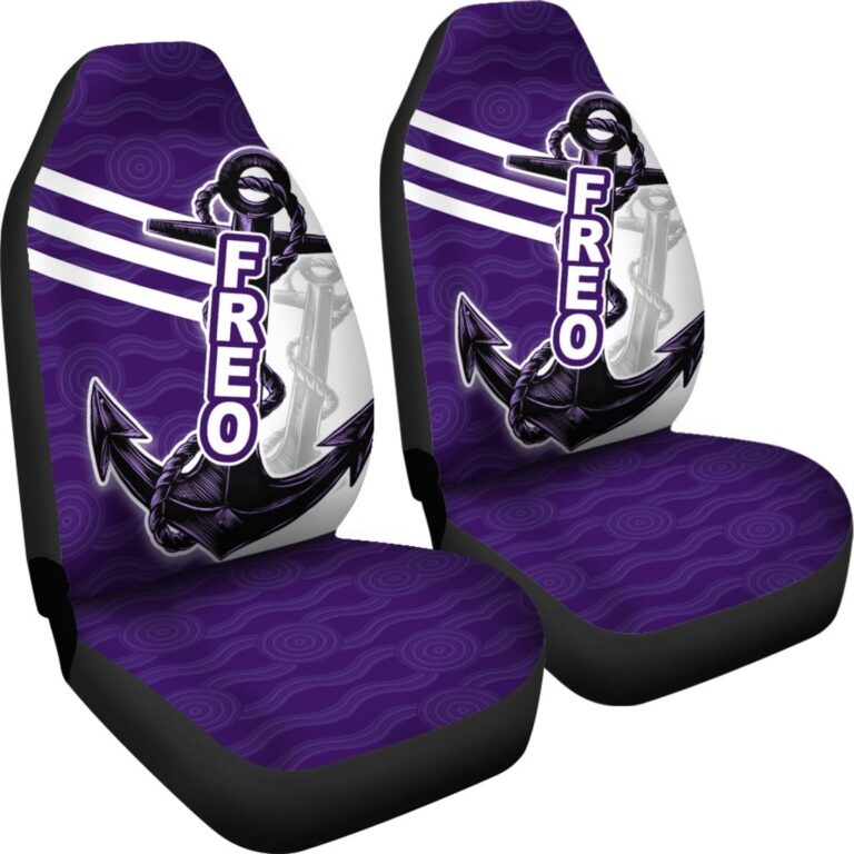 Australian Football League store - Loyal fans of Fremantle Football Club's Set 2 Car Seat Cover:vintage Australian Football League suit,uniform,apparel,shirts,merch,hoodie,jackets,shorts,sweatshirt,outfits,clothes