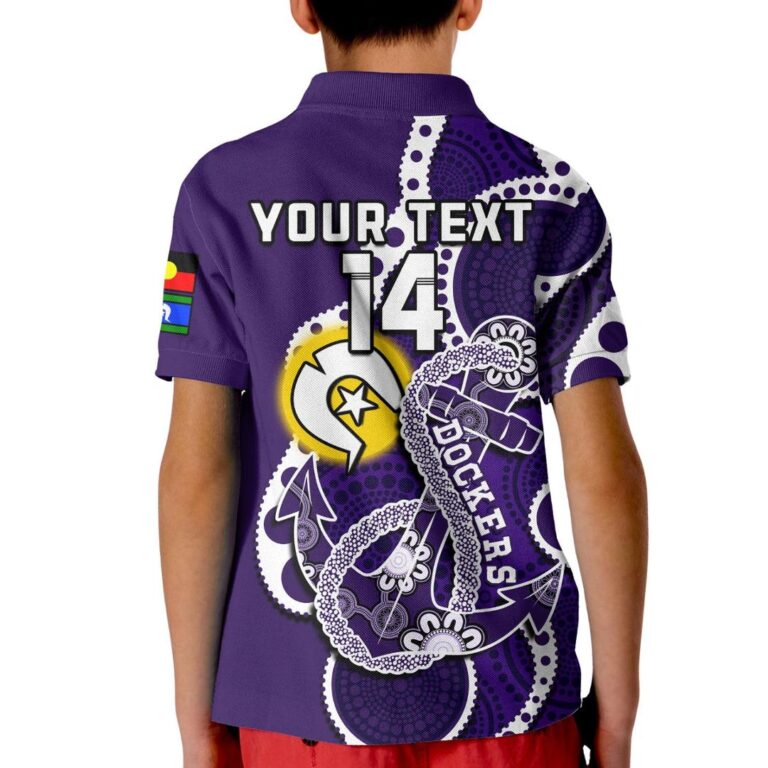 Australian Football League store - Loyal fans of Fremantle Dockers's Kid Polo Shirt:vintage Australian Football League suit,uniform,apparel,shirts,merch,hoodie,jackets,shorts,sweatshirt,outfits,clothes