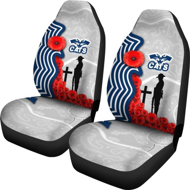 Australian Football League store - Loyal fans of Geelong Football Club's Set 2 Car Seat Cover:vintage Australian Football League suit,uniform,apparel,shirts,merch,hoodie,jackets,shorts,sweatshirt,outfits,clothes