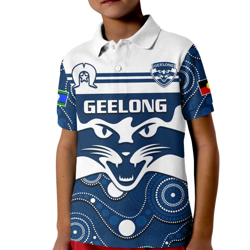 Australian Football League store - Loyal fans of Geelong Cats's Kid Polo Shirt:vintage Australian Football League suit,uniform,apparel,shirts,merch,hoodie,jackets,shorts,sweatshirt,outfits,clothes