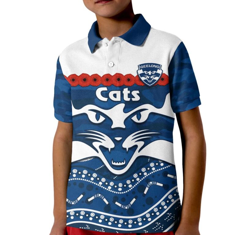 Australian Football League store - Loyal fans of Geelong Cats's Kid Polo Shirt:vintage Australian Football League suit,uniform,apparel,shirts,merch,hoodie,jackets,shorts,sweatshirt,outfits,clothes