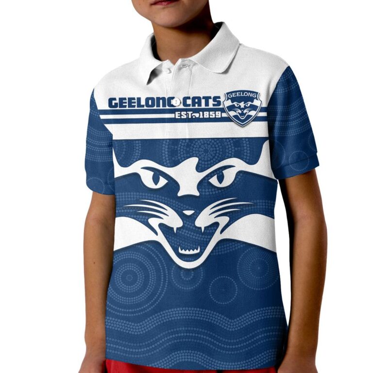 Australian Football League store - Loyal fans of Geelong Cats's Kid Polo Shirt:vintage Australian Football League suit,uniform,apparel,shirts,merch,hoodie,jackets,shorts,sweatshirt,outfits,clothes