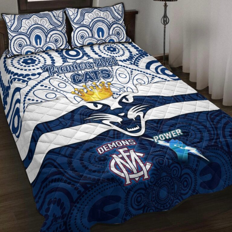 Australian Football League store - Loyal fans of Geelong Football Club's Quilt + 1/2 Pillow Cases:vintage Australian Football League suit,uniform,apparel,shirts,merch,hoodie,jackets,shorts,sweatshirt,outfits,clothes