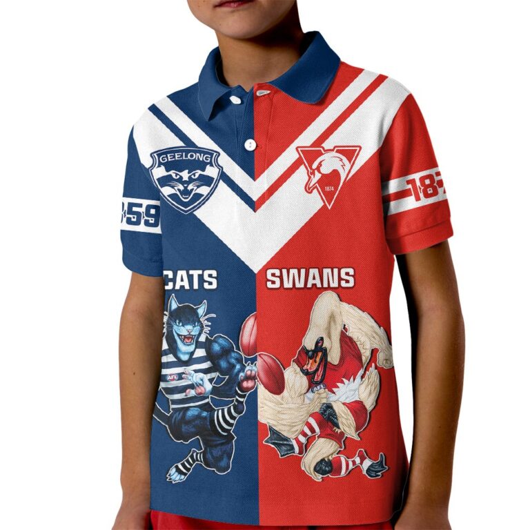 Australian Football League store - Loyal fans of Geelong Cats's Kid Polo Shirt:vintage Australian Football League suit,uniform,apparel,shirts,merch,hoodie,jackets,shorts,sweatshirt,outfits,clothes
